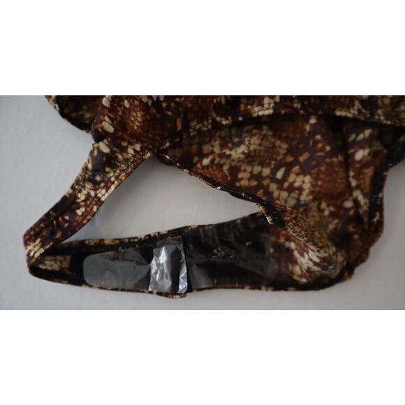Intimately Free People OB1557014 Women's Sz S Brown Night Out Snakeskin Bodysuit - Picture 6 of 11